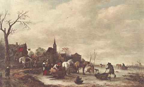 OSTADE Isaack van Winter Landscape A4 Photo Print
