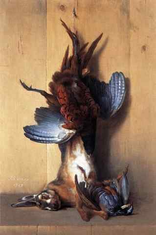 OUDRY Jean Baptiste Still Life With Pheasant A4 Photo Print