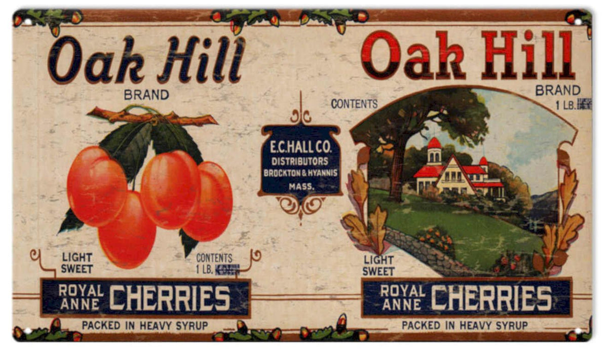Oak Hill Cherries Vintage Retro Advert Ads A4 Photo Print