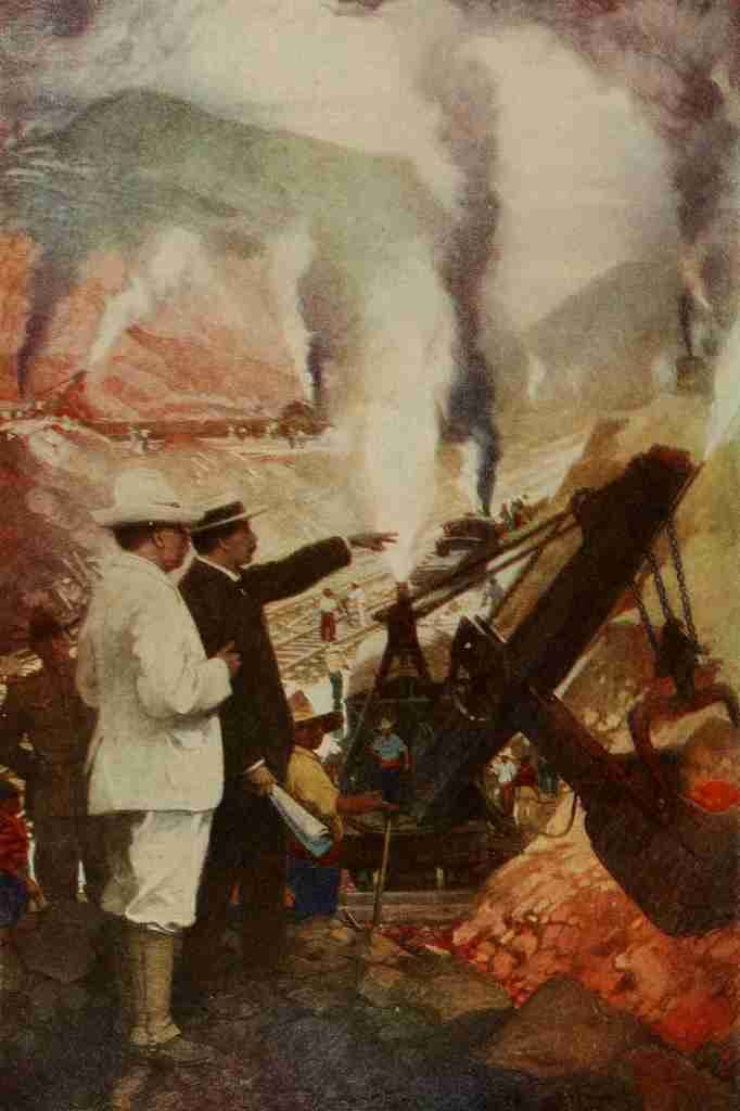 Oakley Thornton 1881 1953 President Roosevelt inspects work on Panama Canal 1906 opened 1914 A4 Photo Print