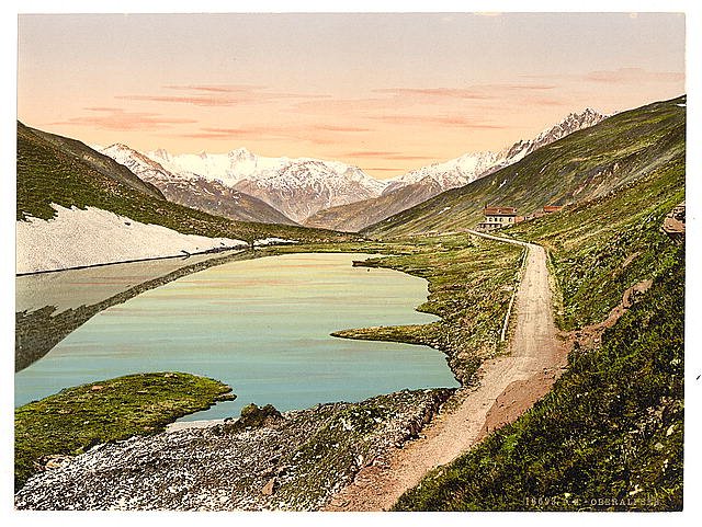 Oberalpsee Lake Lucerne Vintage A4 Photo Print