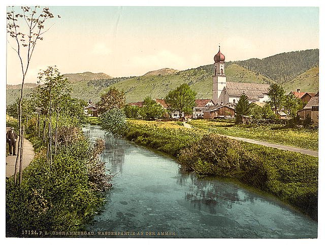 Oberammergau I Upper Bavaria Vintage A4 Photo Print
