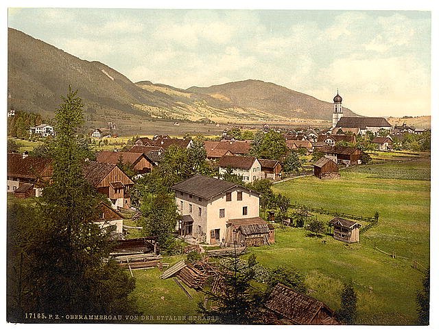 Oberammergau II Upper Bavaria Vintage A4 Photo Print