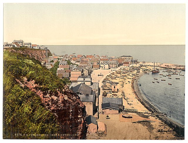 Oberland and Unterland Helgoland Vintage A4 Photo Print