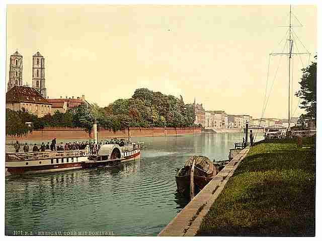 Oder River with Cathedral Island Breslau Silesia Poster A4 Photo Print