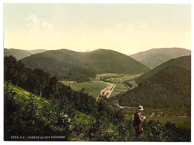 Oderthal and view of Brocken Hartz Vintage A4 Photo Print