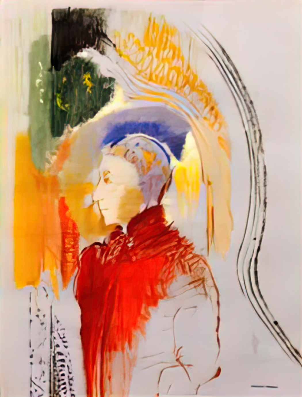 Odilon Redon a figure Art A4 Photo Print