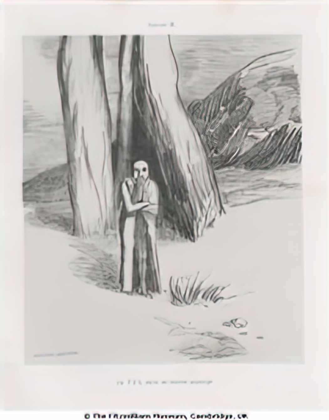 Odilon Redon a madman in a dismal landscape 1885 Art A4 Photo Print