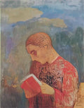 Odilon Redon alsace or reading monk Art A4 Photo Print