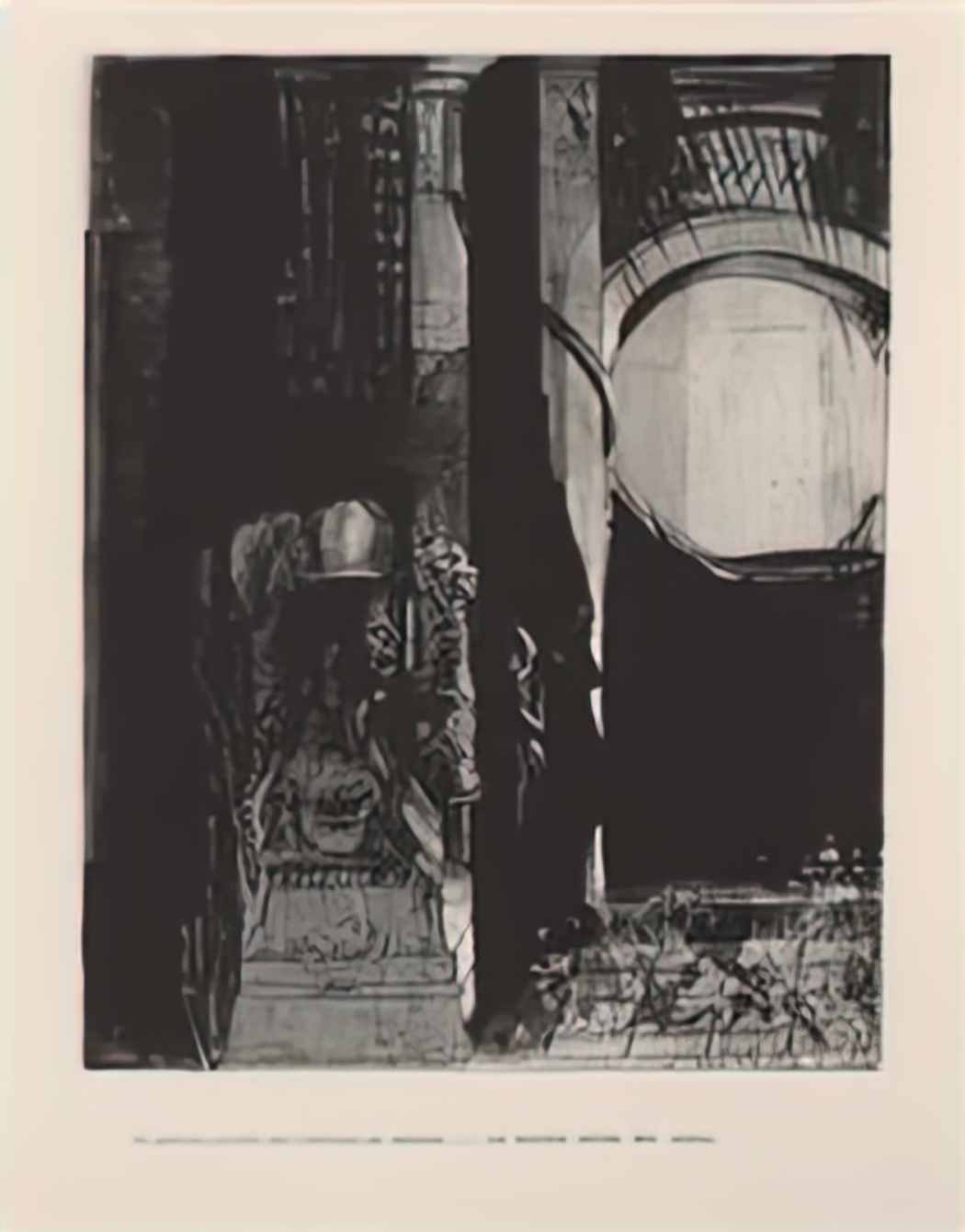 Odilon Redon and on every side are columns of basalt the light falls Art A4 Photo Print
