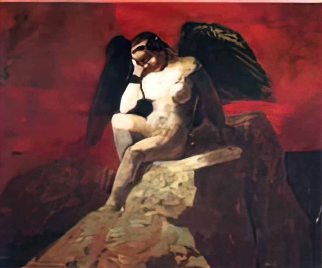 Odilon Redon angel in chains Art A4 Photo Print