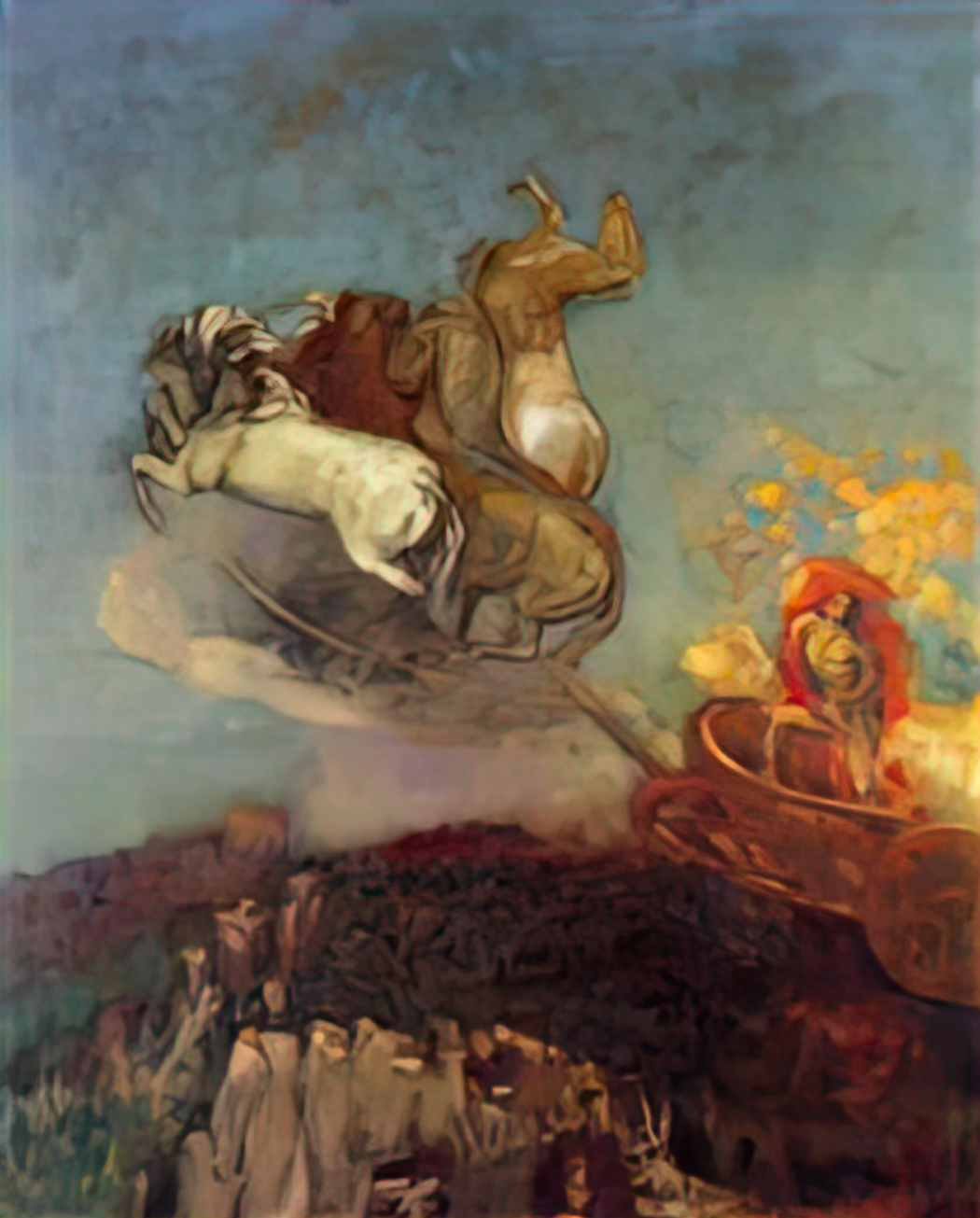 Odilon Redon apollo s chariot 2 Art A4 Photo Print