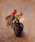 Odilon Redon bouquet of flowers in a blue vase Art A4 Photo Print