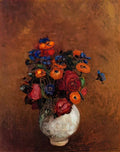 Odilon Redon bouquet of flowers in a white vase Art A4 Photo Print