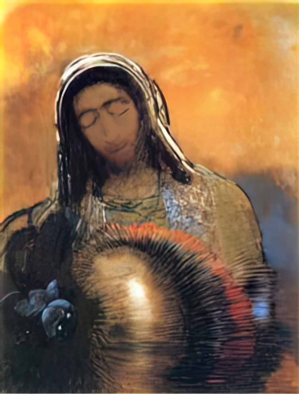 Odilon Redon buddha Art A4 Photo Print