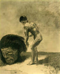 Odilon Redon david and goliath 1875 Art A4 Photo Print