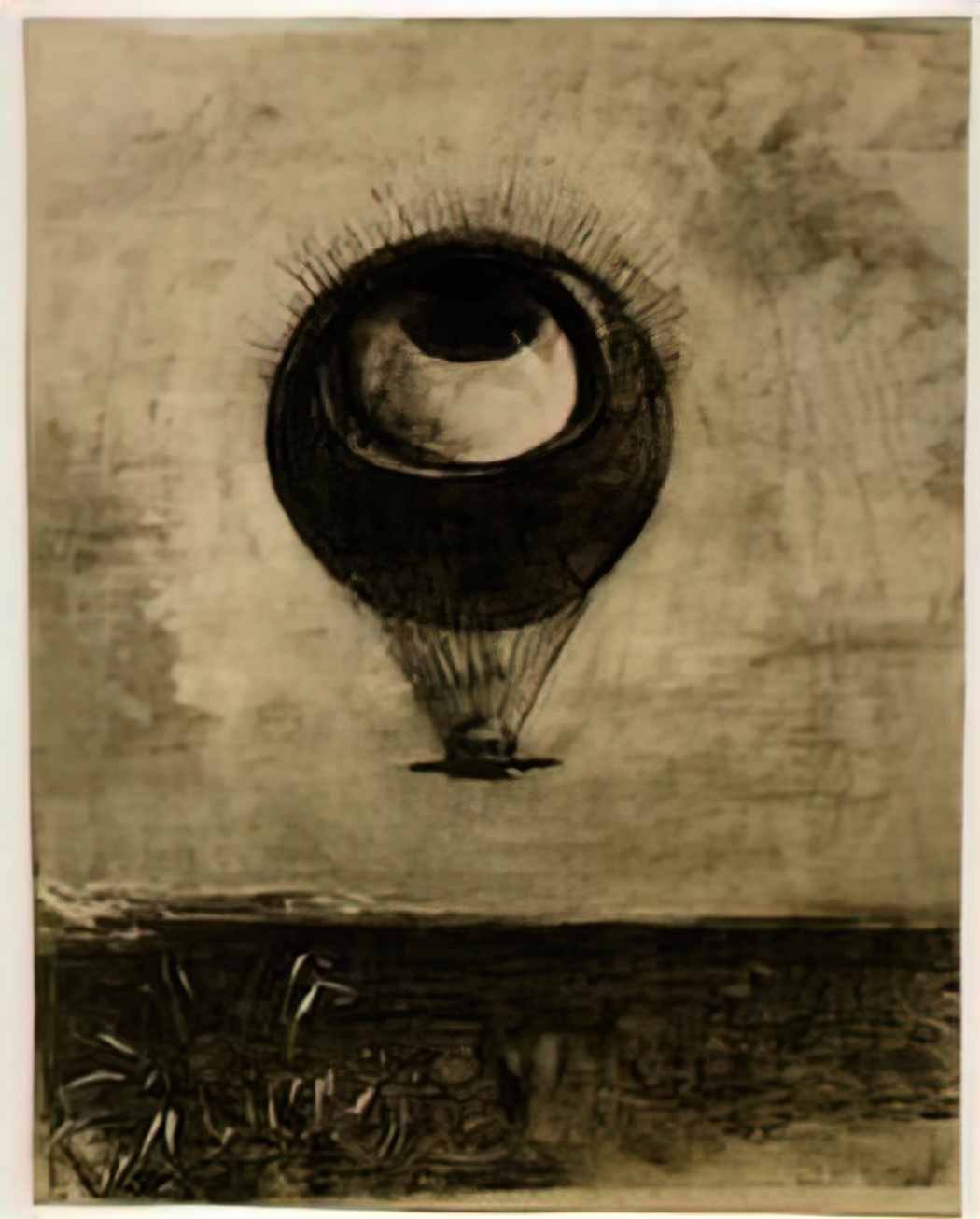 Odilon Redon eye balloon 1898 Art A4 Photo Print