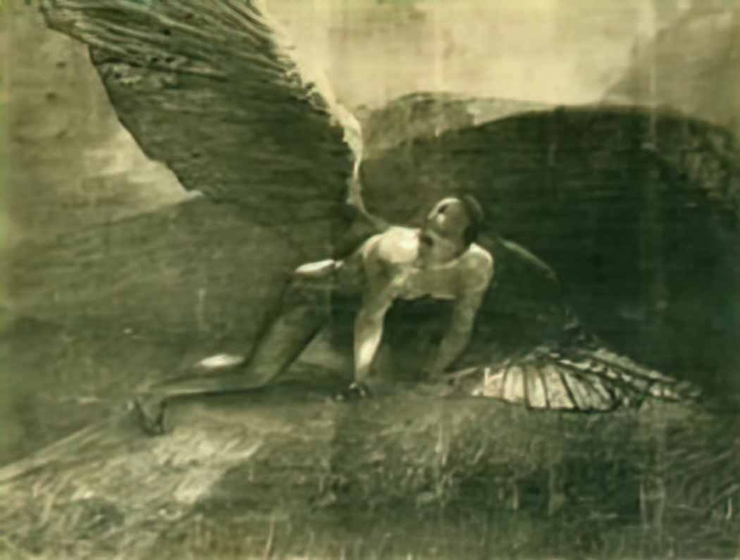 Odilon Redon fallen angel 1872 Art A4 Photo Print