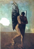 Odilon Redon fallen angel looking at at cloud Art A4 Photo Print