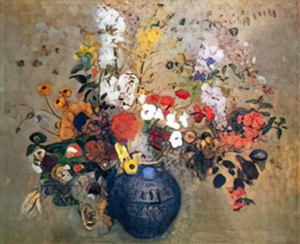 Odilon Redon flowers 1909 Art A4 Photo Print