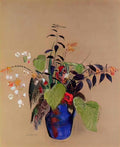 Odilon Redon flowers in a blue jug Art A4 Photo Print
