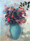 Odilon Redon flowers in a turquoise vase Art A4 Photo Print