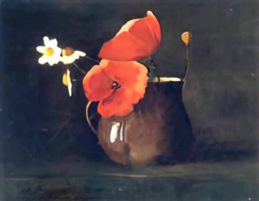 Odilon Redon flowers in green vase Art A4 Photo Print