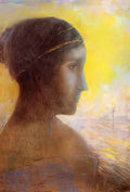 Odilon Redon head of a young woman in profile Art A4 Photo Print