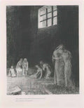 Odilon Redon in the shadow people are weeping and praying surrounded Art A4 Photo Print