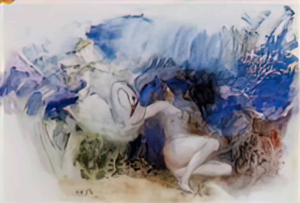 Odilon Redon leda and the swan Art A4 Photo Print