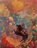 Odilon Redon muse on pegasus Art A4 Photo Print