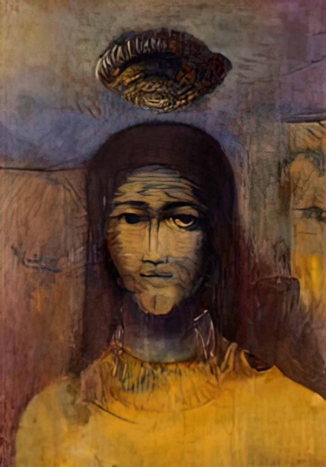 Odilon Redon mysterious head Art A4 Photo Print