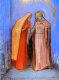 Odilon Redon mystical conversation 1 Art A4 Photo Print