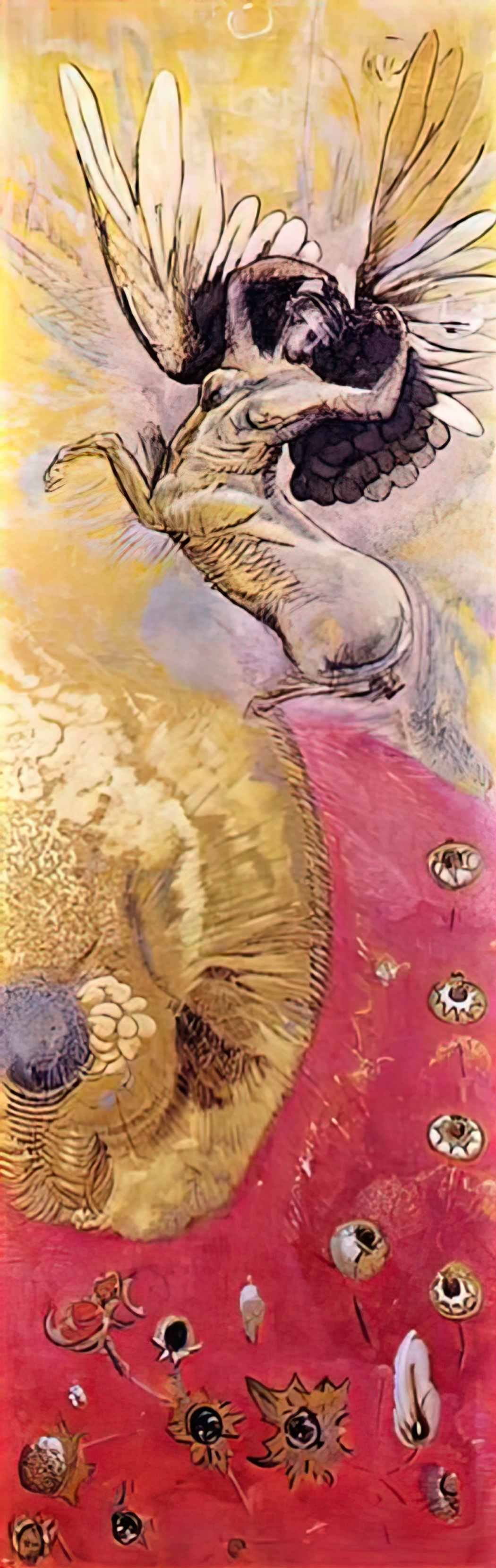 Odilon Redon pegasus 1905 Art A4 Photo Print