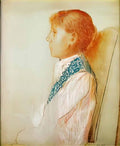 Odilon Redon portrait of madame redon in profile Art A4 Photo Print