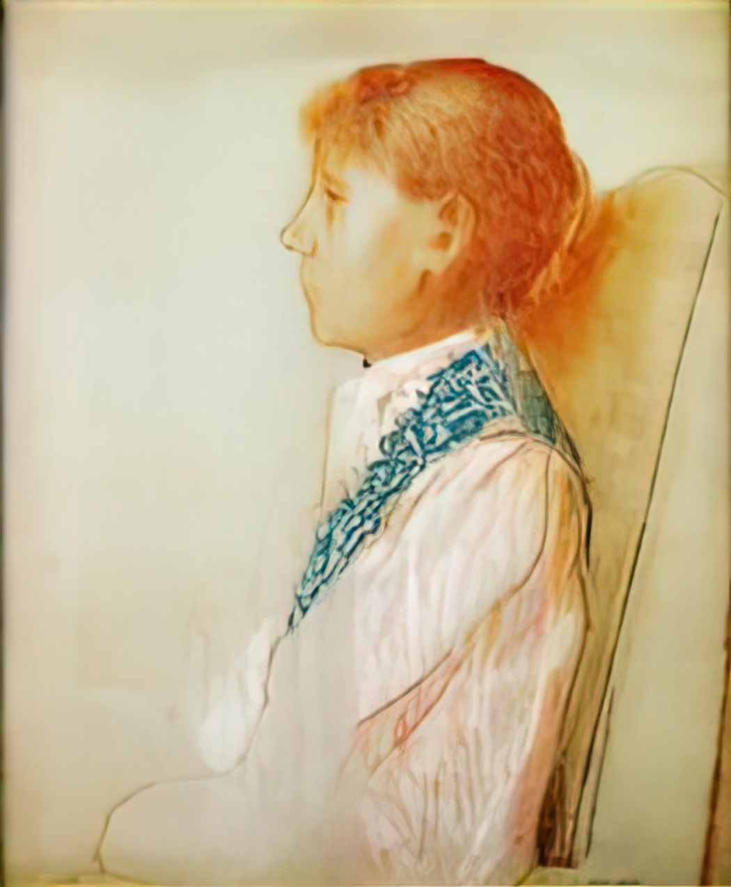 Odilon Redon portrait of madame redon in profile Art A4 Photo Print