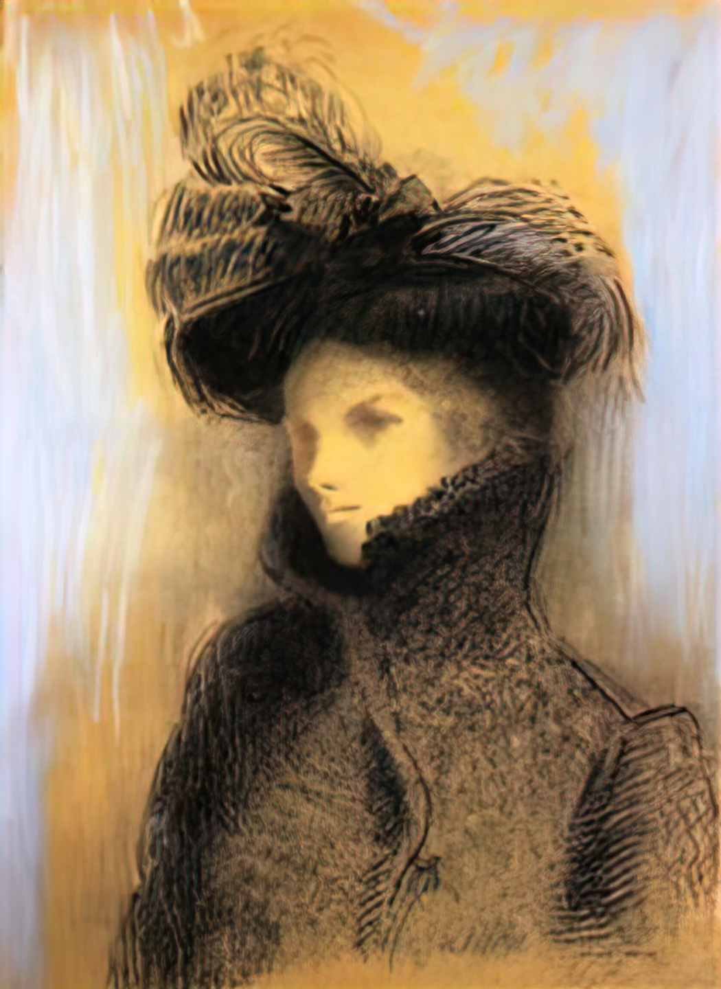 Odilon Redon portrait of marie botkine 1900 Art A4 Photo Print