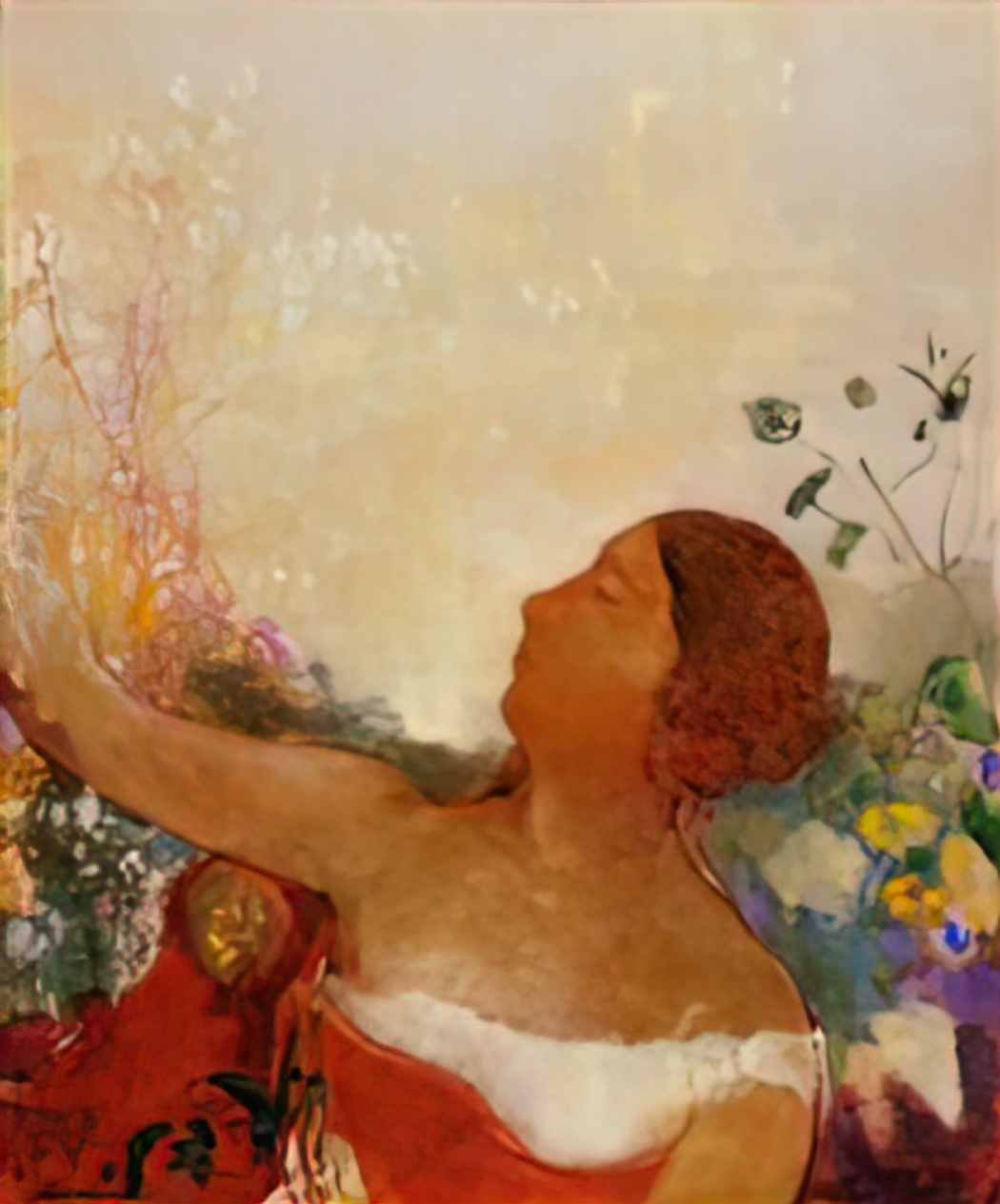 Odilon Redon predistined child Art A4 Photo Print