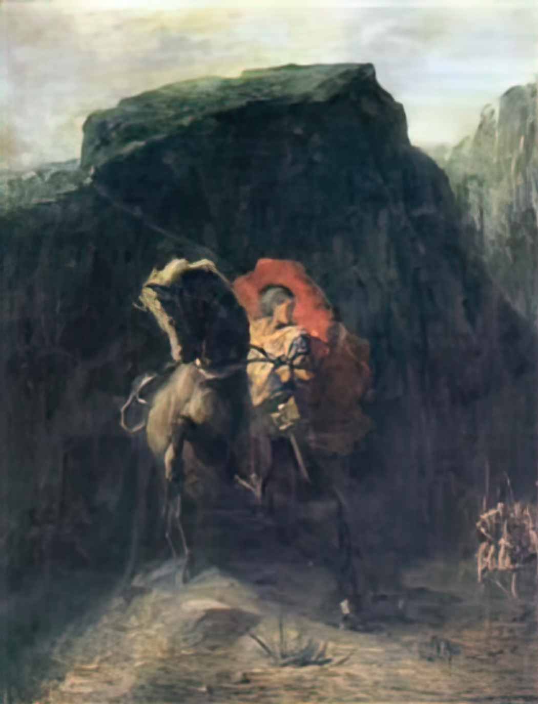 Odilon Redon roland at roncesvalles Art A4 Photo Print