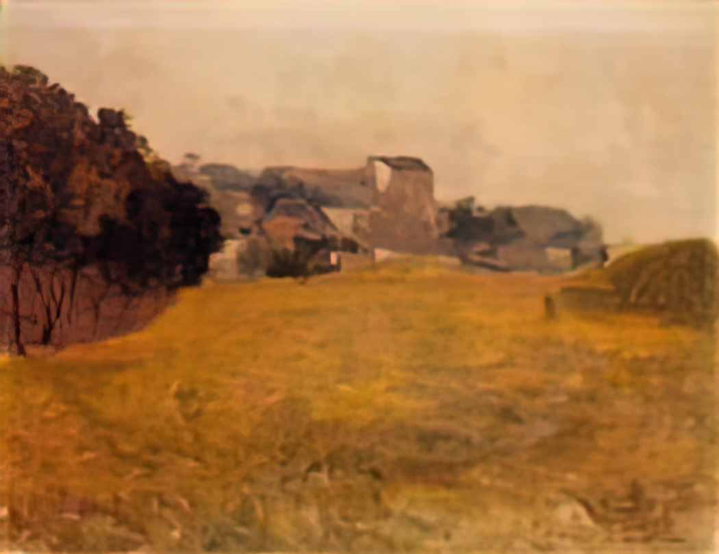 Odilon Redon small village in the medoc Art A4 Photo Print