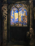 Odilon Redon stained glass window Art A4 Photo Print