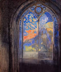 Odilon Redon stained glass window the mysterious garden Art A4 Photo Print