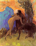 Odilon Redon struggle between woman and centaur Art A4 Photo Print
