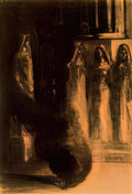 Odilon Redon the black torches 1889 Art A4 Photo Print
