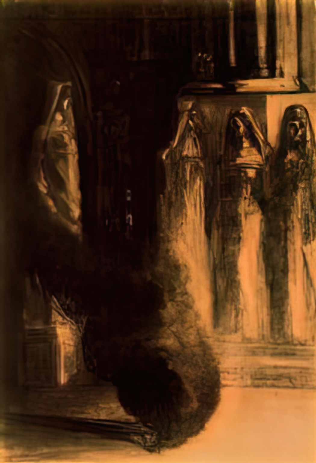 Odilon Redon the black torches 1889 Art A4 Photo Print