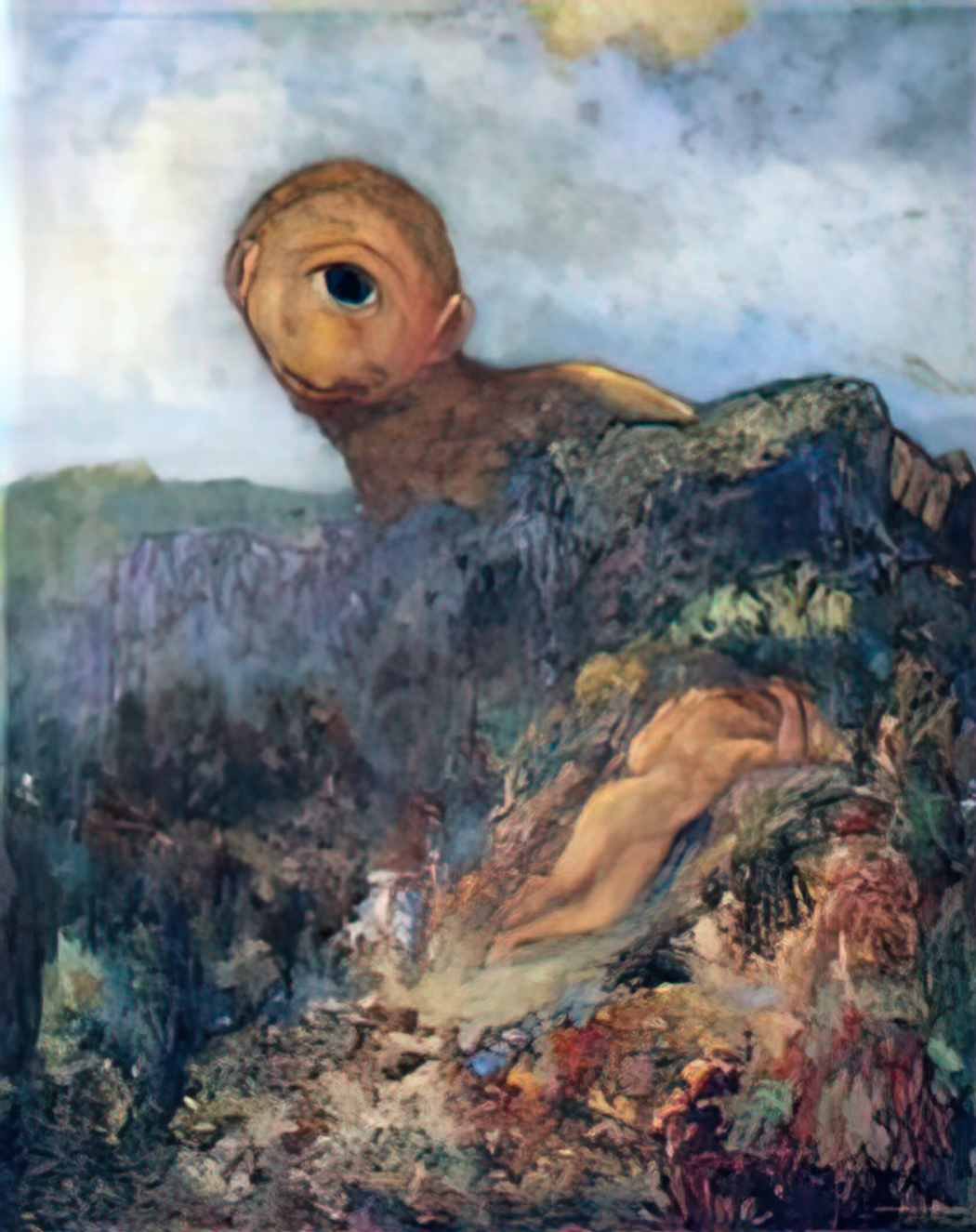 Odilon Redon the cyclops Art A4 Photo Print