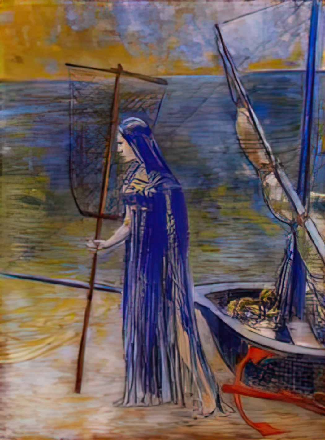 Odilon Redon the fisherwoman 1900 Art A4 Photo Print