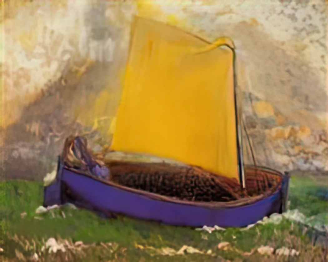 Odilon Redon the mysterious boat 1 Art A4 Photo Print