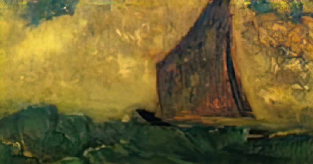 Odilon Redon the mysterious boat Art A4 Photo Print