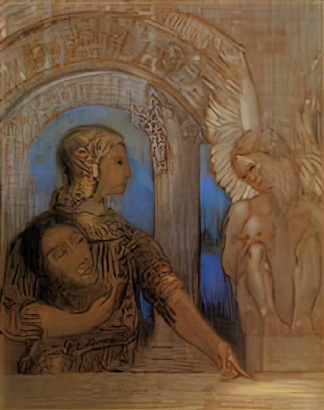 Odilon Redon the mystical knight oedipus and the sphinx 1869 Art A4 Photo Print